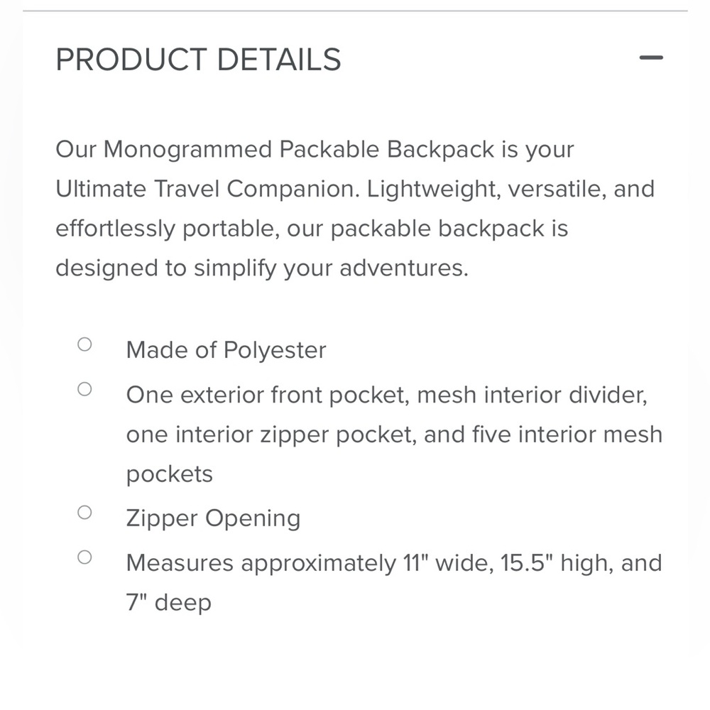 Monogrammed Foldable Backpack - image 4